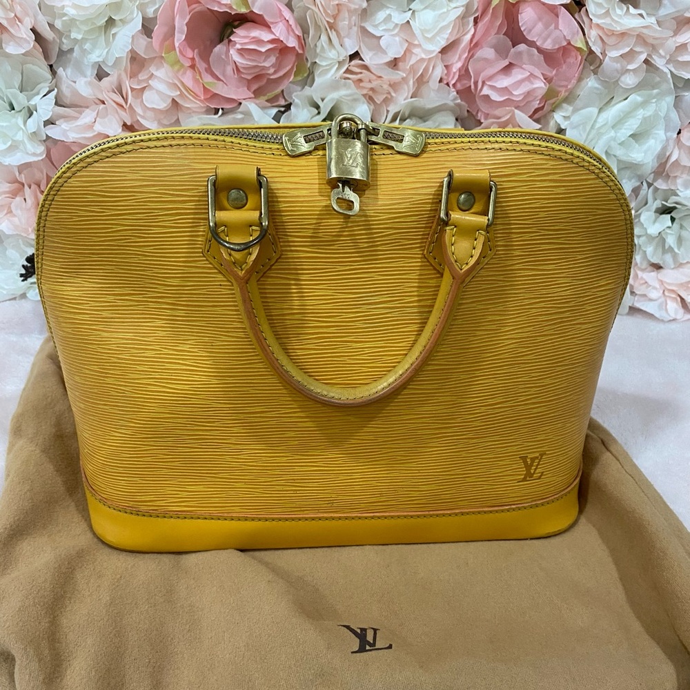 Louis Vuitton Yellow Epi Leather Alma PM